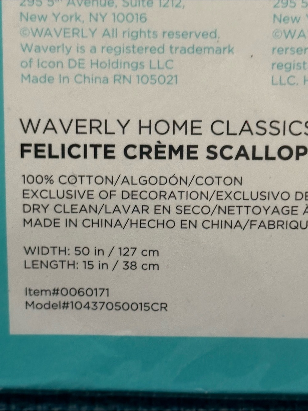 Waverly Floral Scalloped Valance in Cream, Red, Green - Picture 3 of 6
